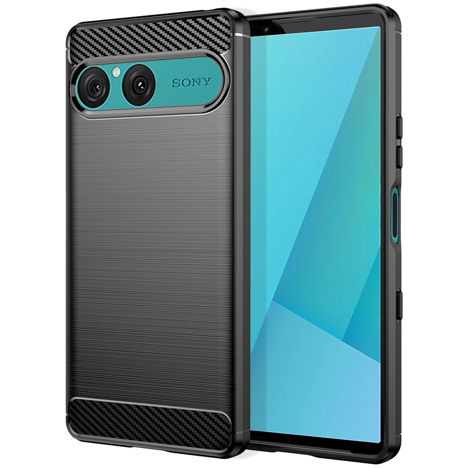Schutzhülle Für Sony Xperia 10 Vii, Carbon, Schwarz