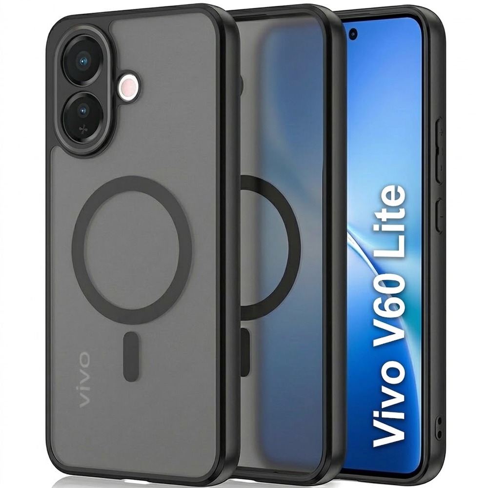 Schutzhülle Für Vivo V60 Lite, Mit Magsafe-funktion, Matt Schwarz