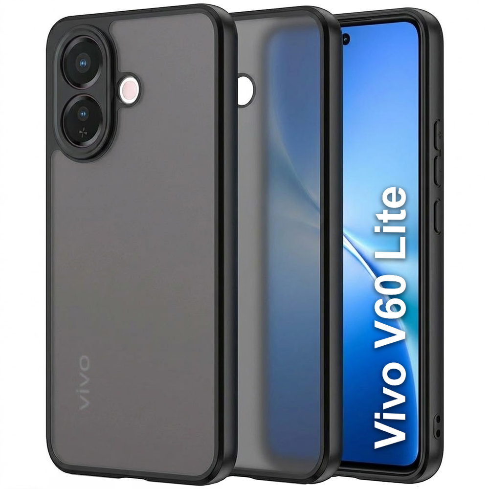 Hülle Für Vivo V60 Lite, Fusion Hybrid, Mattschwarz
