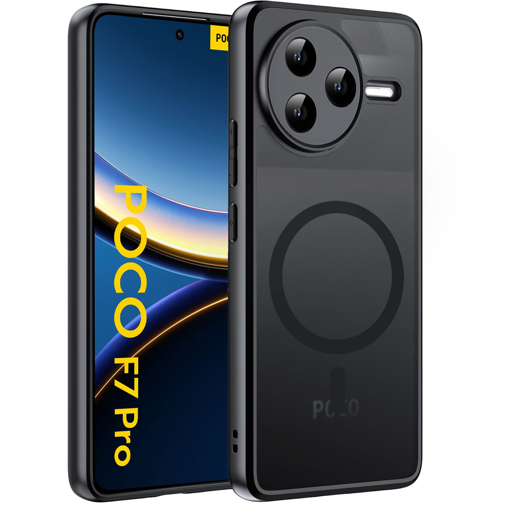 Schutzhülle Für Xiaomi Poco F7 Pro, Mit Magsafe-funktion, Matt Schwarz