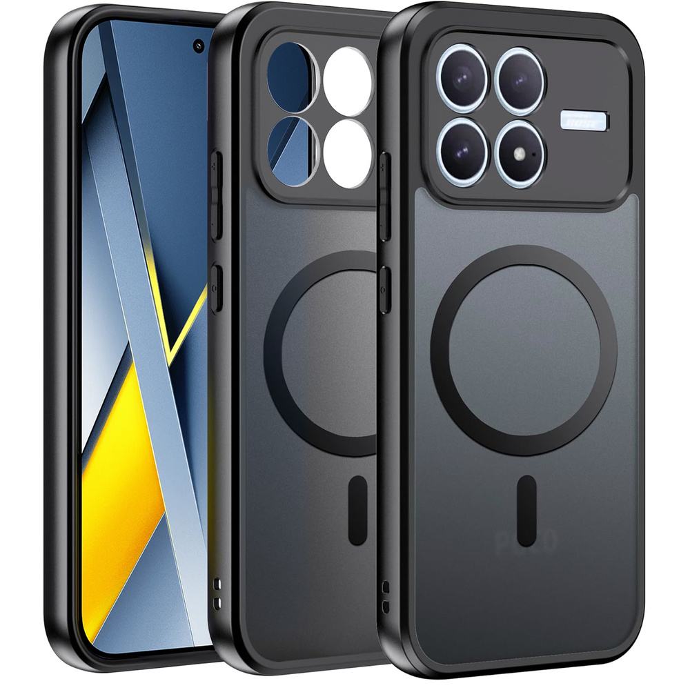 Schutzhülle Für Xiaomi Poco F8 Pro, Mit Magsafe-funktion, Matt Schwarz