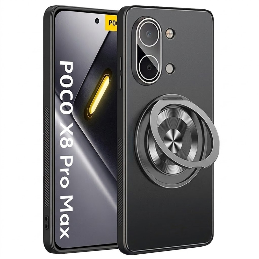 Schutzhülle Für Xiaomi Poco X8 Pro Max, Mit Magsafe-anschluss, Inklusive Ständer, Schwarz