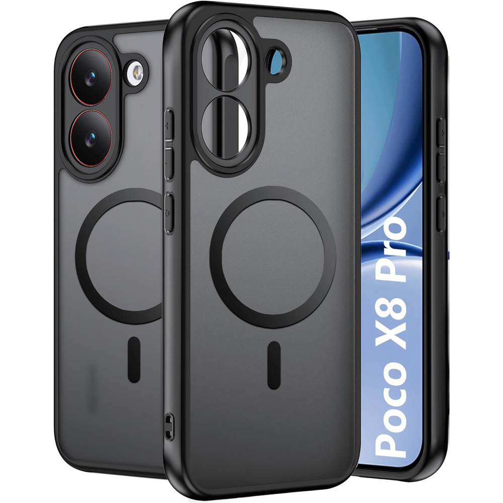 Schutzhülle Für Xiaomi Poco X8 Pro, Mit Magsafe-funktion, Matt Schwarz