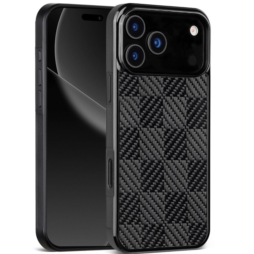 Iphone 17 Pro Hülle, Aramidfaser-abdeckung, Magsafe-kompatibel, Schwarz