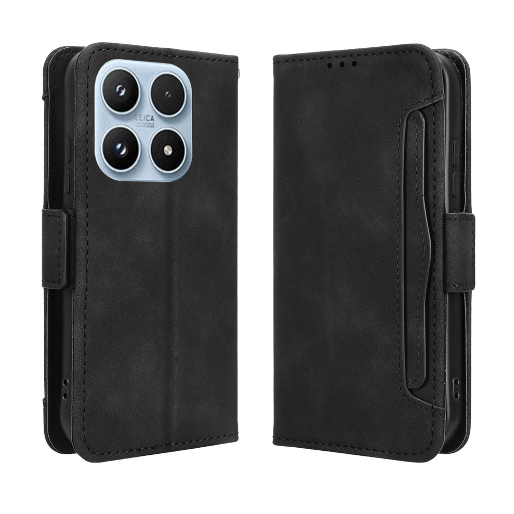 Klapphülle Für Xiaomi 17, Mit Kartenfach, Schwarz