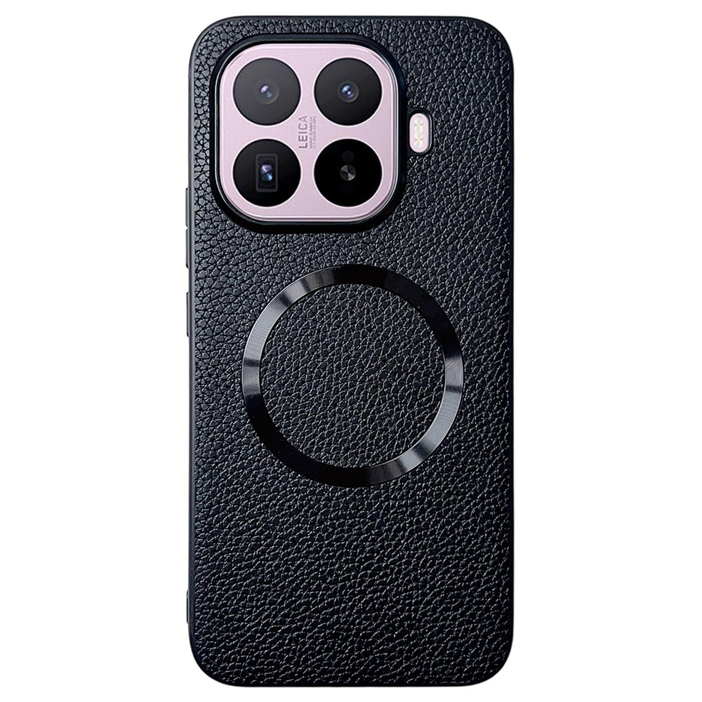 Schutzhülle Für Xiaomi 17t Pro, Leder-hybrid, Mit Magsafe-anschluss, Schwarz