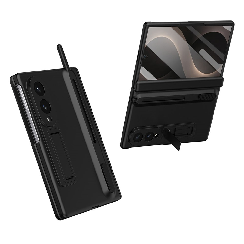Schutzhülle Für Samsung Galaxy Z Fold 8, Mit Ständer, Stift Und Schutzglas Für Das Außendisplay, Schwarz