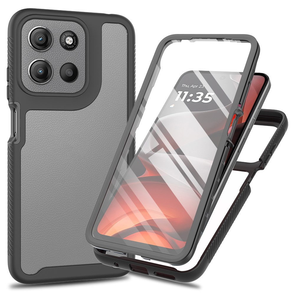 Schutzhülle Für Motorola Moto G17 / G17 Power / G15 / G15 Power, Stoßfest, Mit Folie, Schwarz