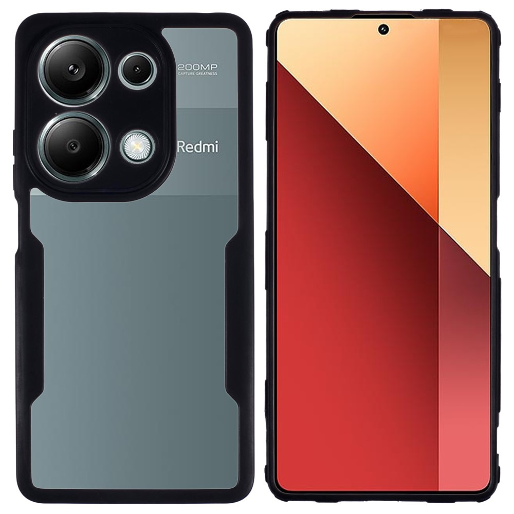 Schutzhülle Für Xiaomi Redmi Note 13 Pro 4g / Poco M6 Pro 4g, Stoßfest, Hybrid, Schwarz