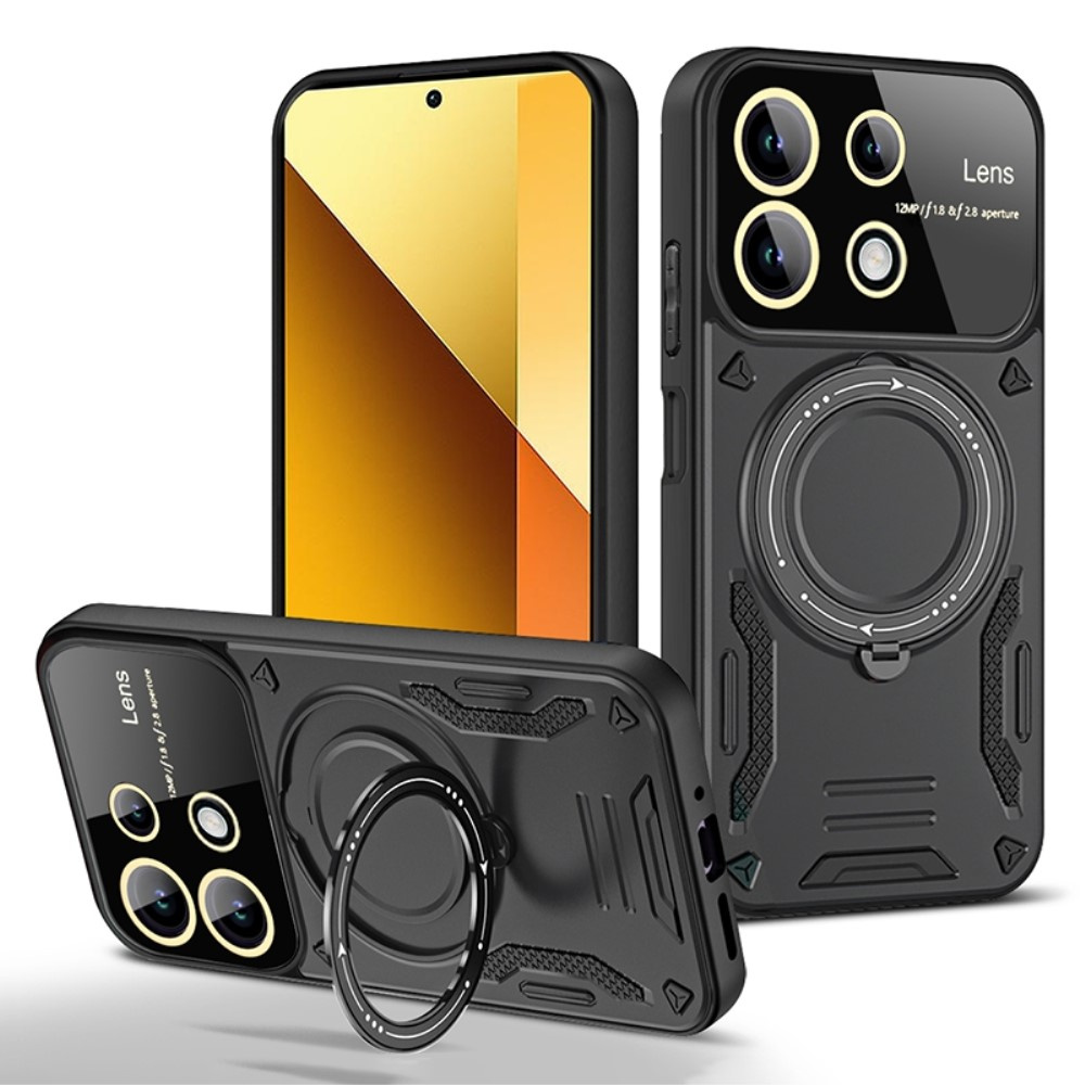 Schutzhülle Mit Schutzfunktion Für Xiaomi Redmi Note 13 Pro 4g / Poco M6 Pro 4g, Camshield Magsafe, Schwarz