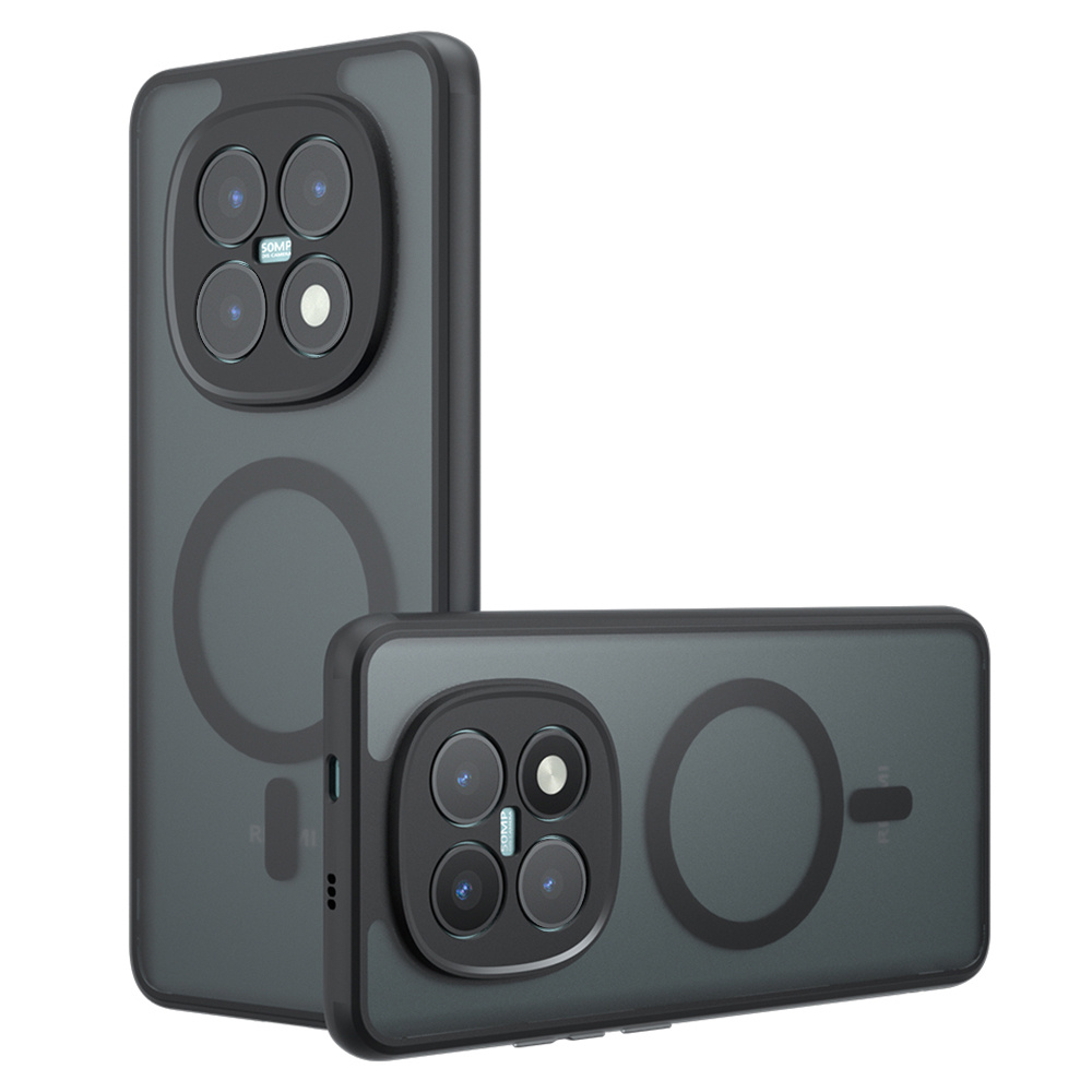 Schutzhülle Für Xiaomi Redmi Note 15 5g / Poco M8 5g, Mit Magsafe-funktion, Matt Schwarz