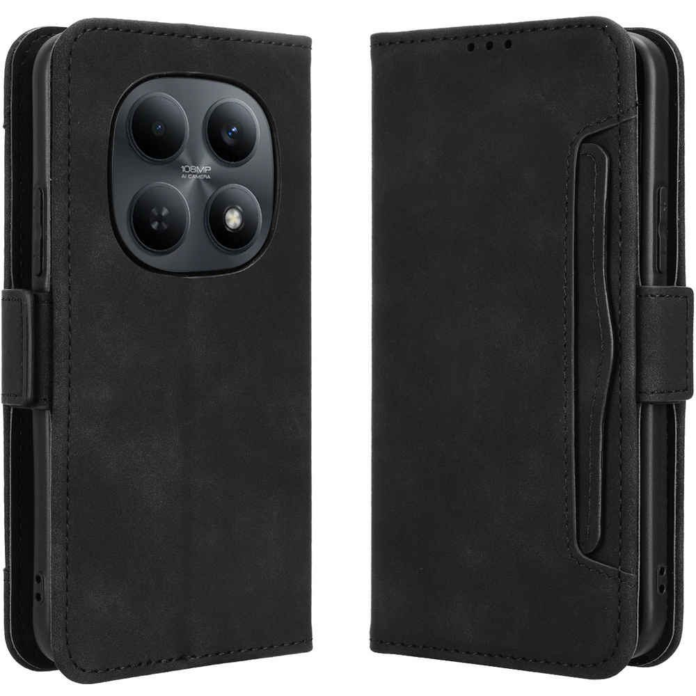 Klapphülle Für Xiaomi Redmi Note 15 5g / Poco M8 5g, Mit Kartenfach, Schwarz