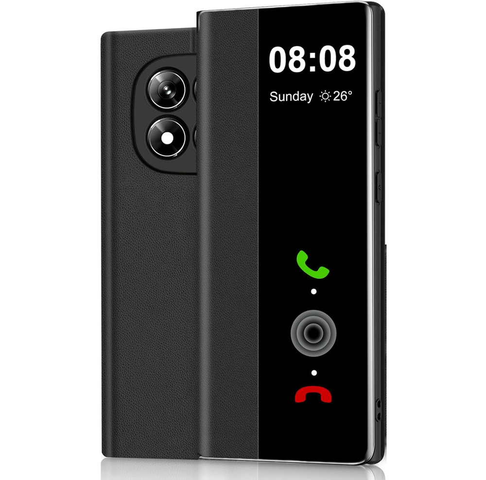 Klapphülle Für Xiaomi Redmi Note 15 Pro Plus 5g / Poco M8 Pro 5g, Seitenansicht, Schwarz