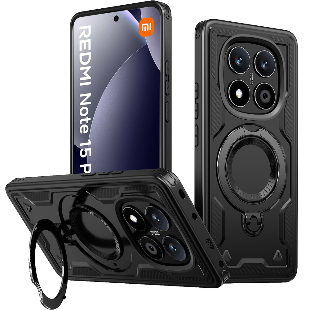 Magnetische Hülle Für Xiaomi Redmi Note 15 Pro Plus 5g / Poco M8 Pro 5g, Schwarz