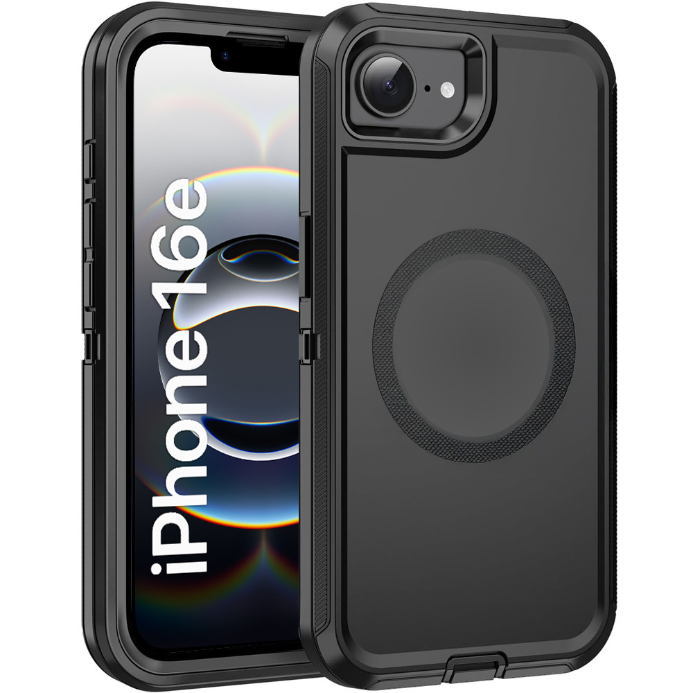 Schutzhülle Mit Rahmen Für Iphone 17e / 16e, Mit Magsafe, Schwarz