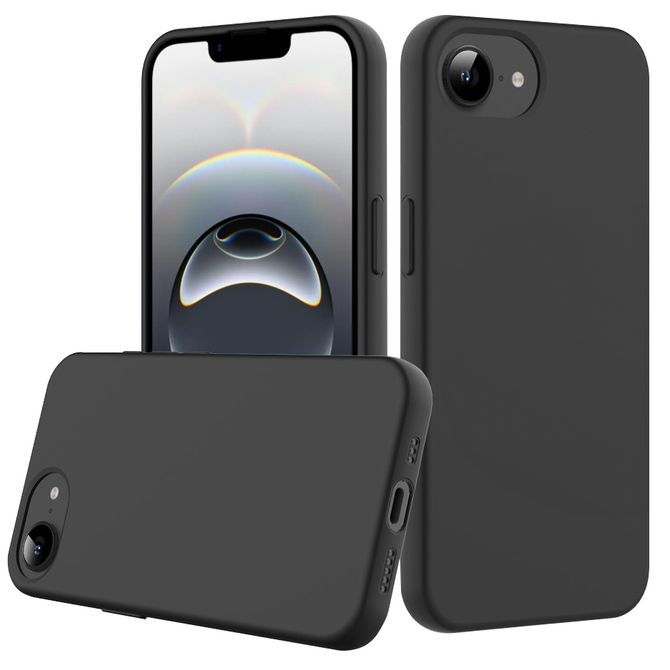 Schutzhülle Für Iphone 17e / 16e, Silikon, Magsafe, Schwarz