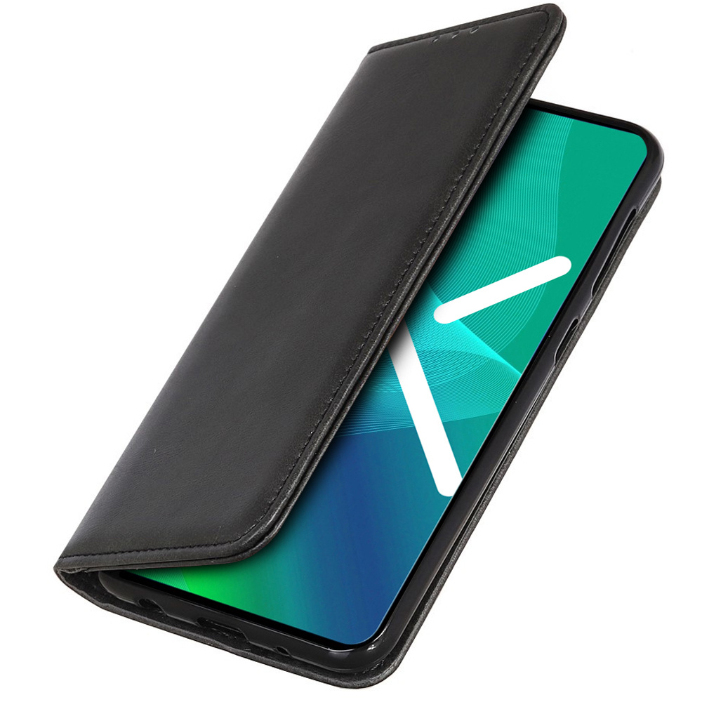 Brieftaschenhülle Für Samsung Galaxy S22 5g, Weiches Leder, Schwarz