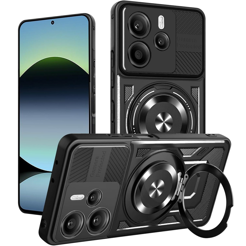Magnetische Hülle Mit Ständer Für Xiaomi Redmi Note 14 4g – Schwarz