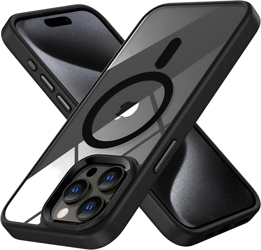 Magnetische Hülle Mit Magsafe Für Iphone 15 Pro, Schwarz