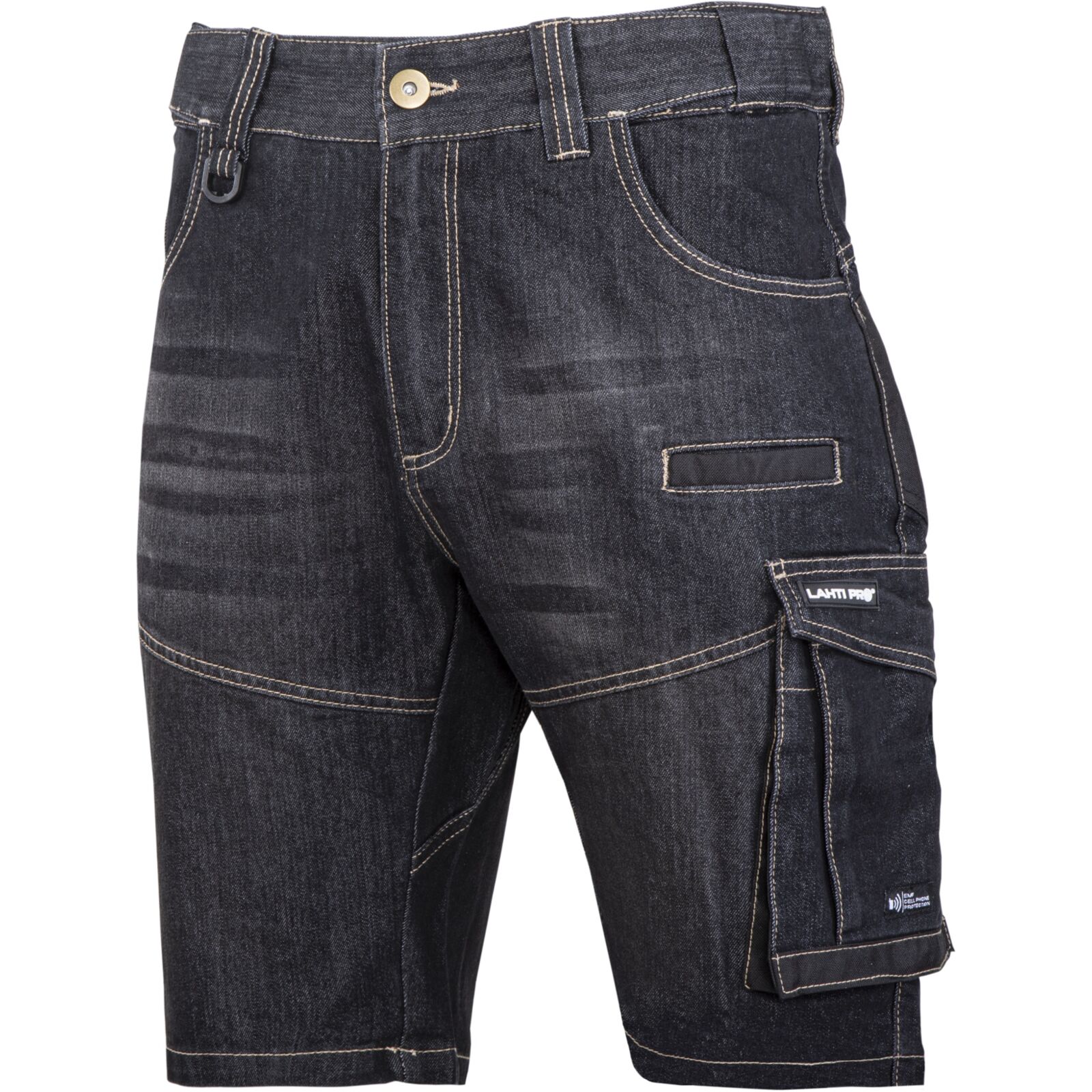 Kurze Jeans, Schwarz, Stretch, Verstärkt, 3xl, Ce, Lahti