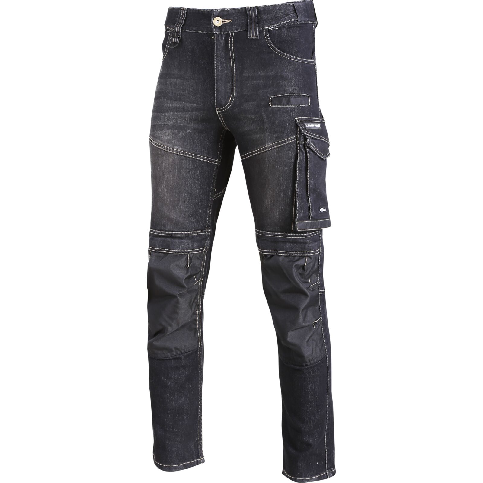 Schwarze Stretch-jeans Mit Verstärktem Bund, Größe „xl“, Ce-kennzeichnung, Lahti