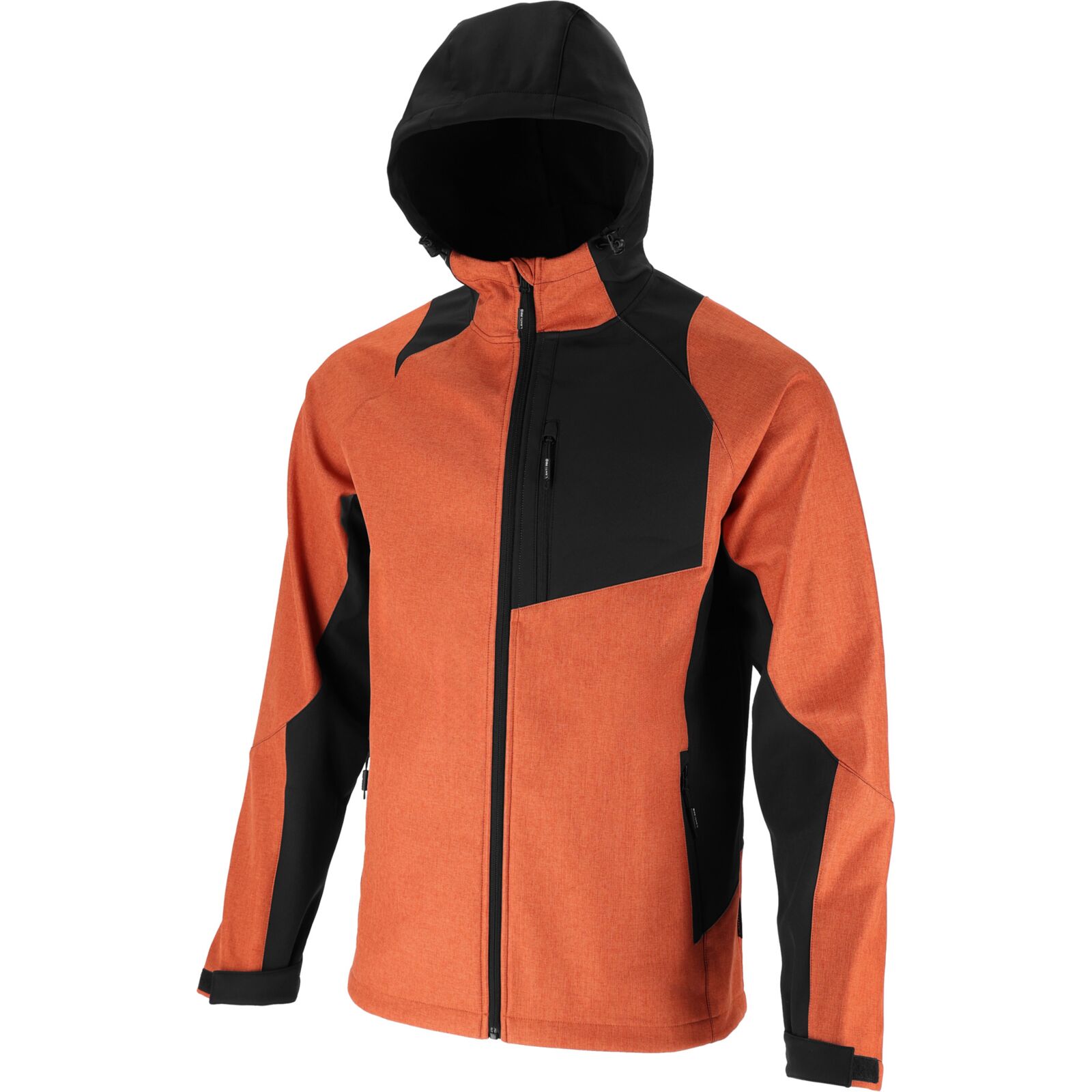 Softshelljacke Mit Kapuze, Ziegelrot-schwarz, Größe 2xl, Ce-zertifiziert, Lahti
