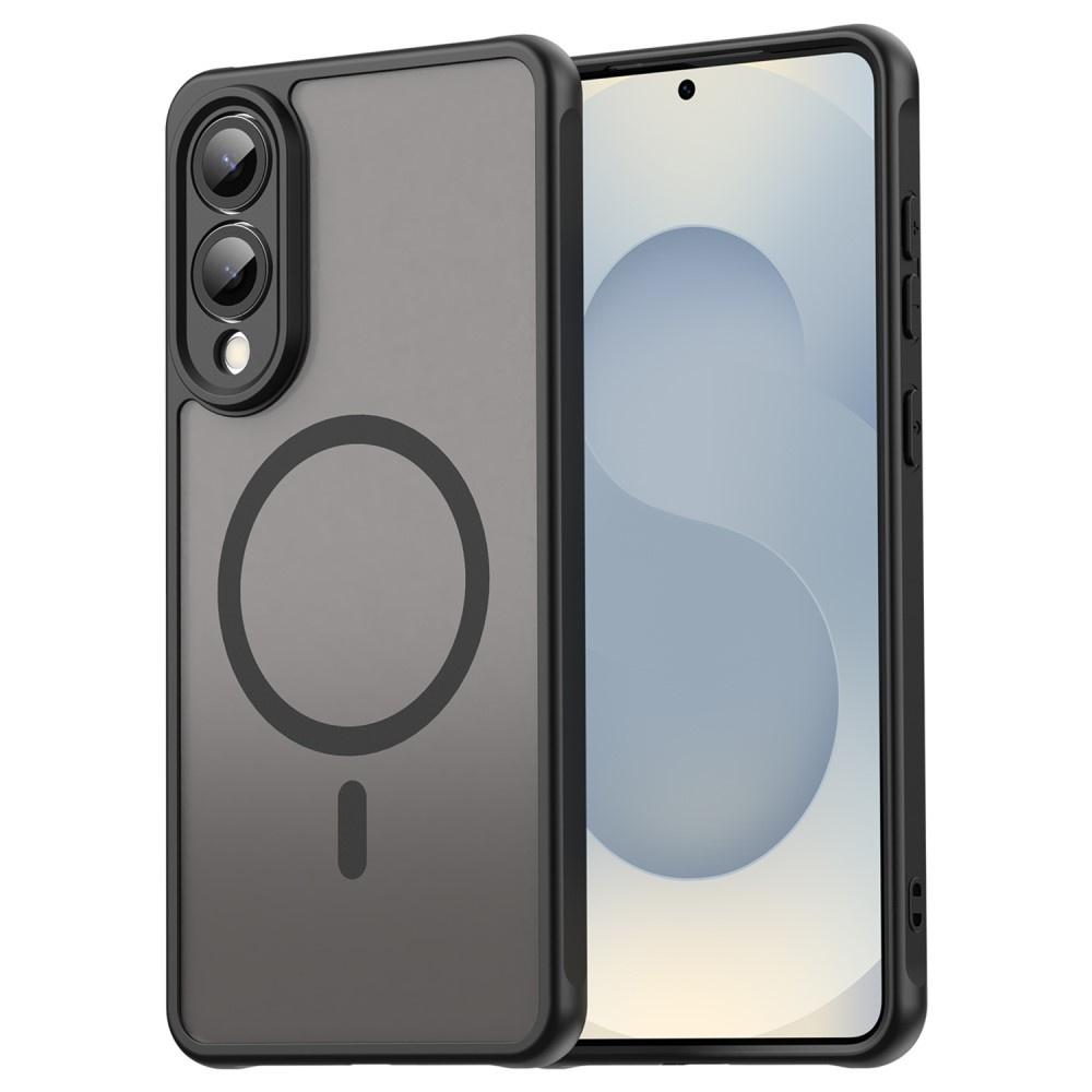 Samsung Galaxy S25 Edge Matte Hülle Für Magsafe, Schwarz + Displayschutzfolie