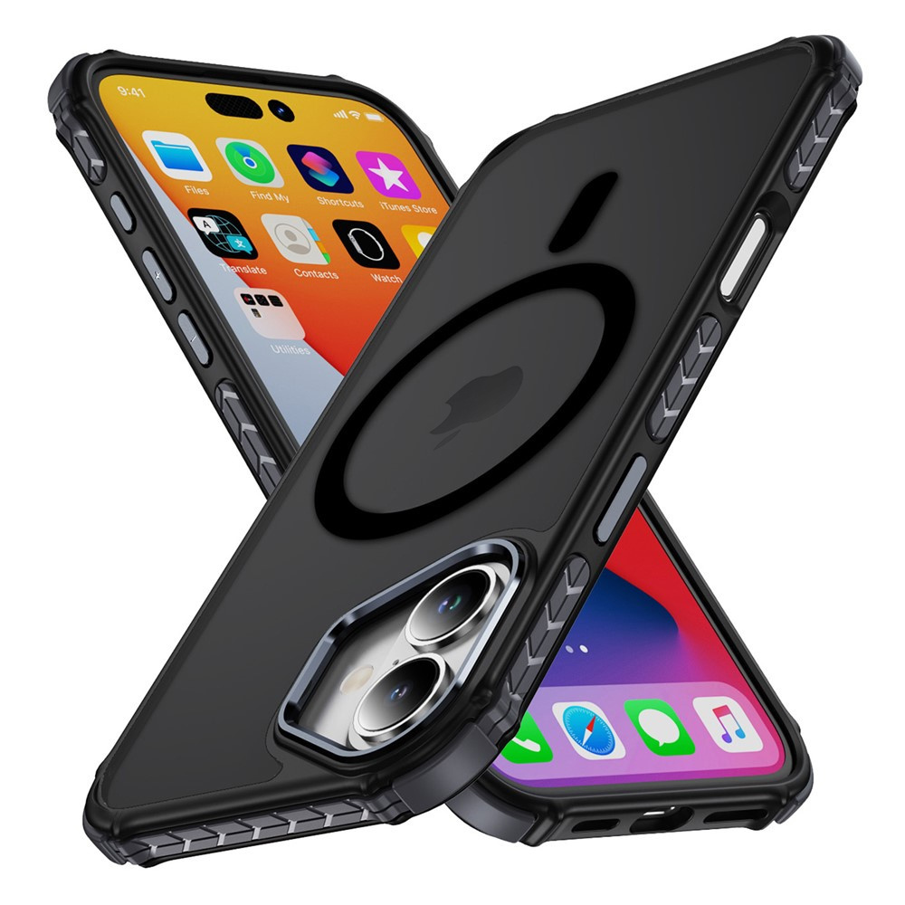 Gepanzertes Case Für Iphone 17, Mattes Case, Mit Magsafe-funktion, Matt Mit Schwarzem Rahmen
