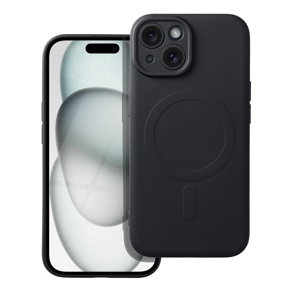 Mag Cover Silikonhülle Mit Magsafe Für Iphone 15, Schwarz