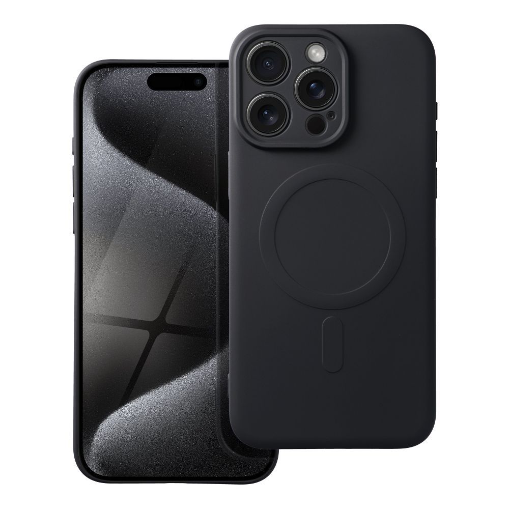 Mag Cover Silikonhülle Mit Magsafe Für Iphone 15 Pro Max, Schwarz