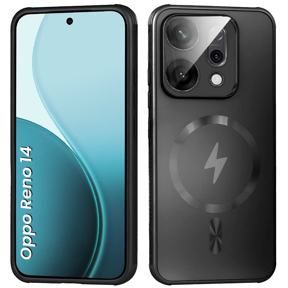 Oppo Reno 14 Hülle, Magsafe-kompatibel, Mit Kameraschutz, Schwarz