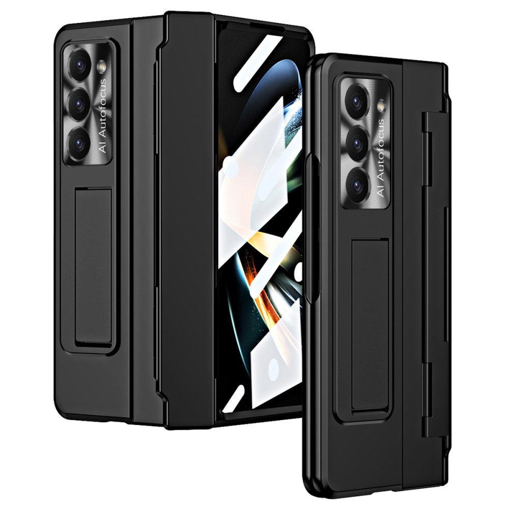 Schutzhülle Aus Polycarbonat Mit Ständer Und Scharnierschutz Für Samsung Galaxy Z Fold6 5g – Schwarz
