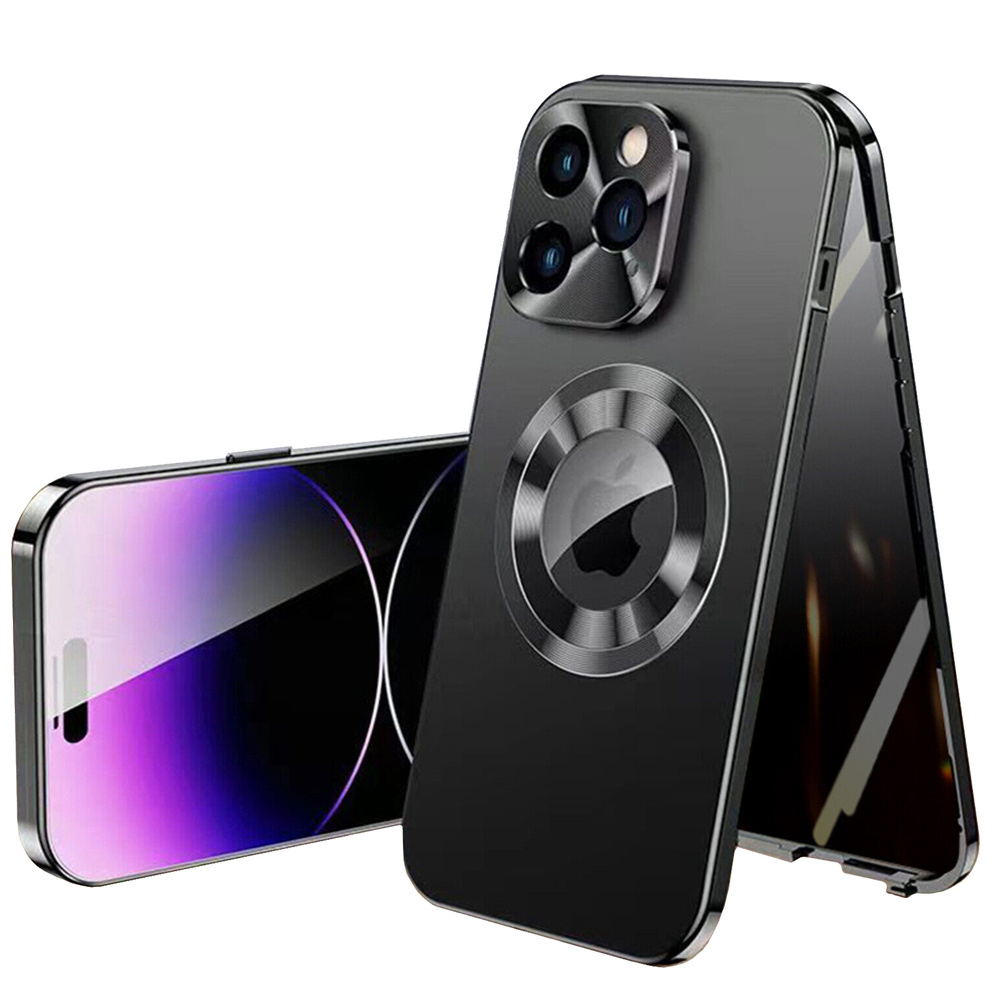 Iphone 13 Pro Hülle, Dual Glass, Magsafe, Schwarz