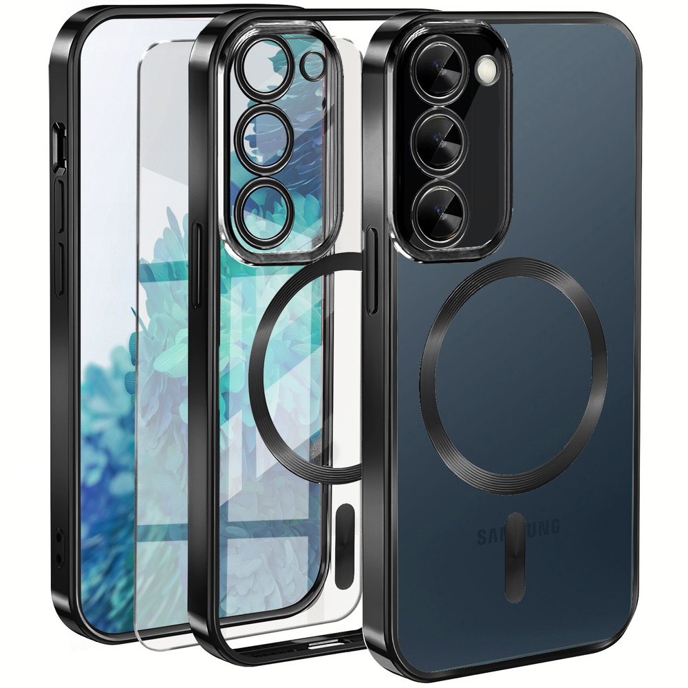 Schutzhülle Für Samsung Galaxy S20 Fe, Electro Magsafe, Schwarz + Displayschutzfolie Aus Glas