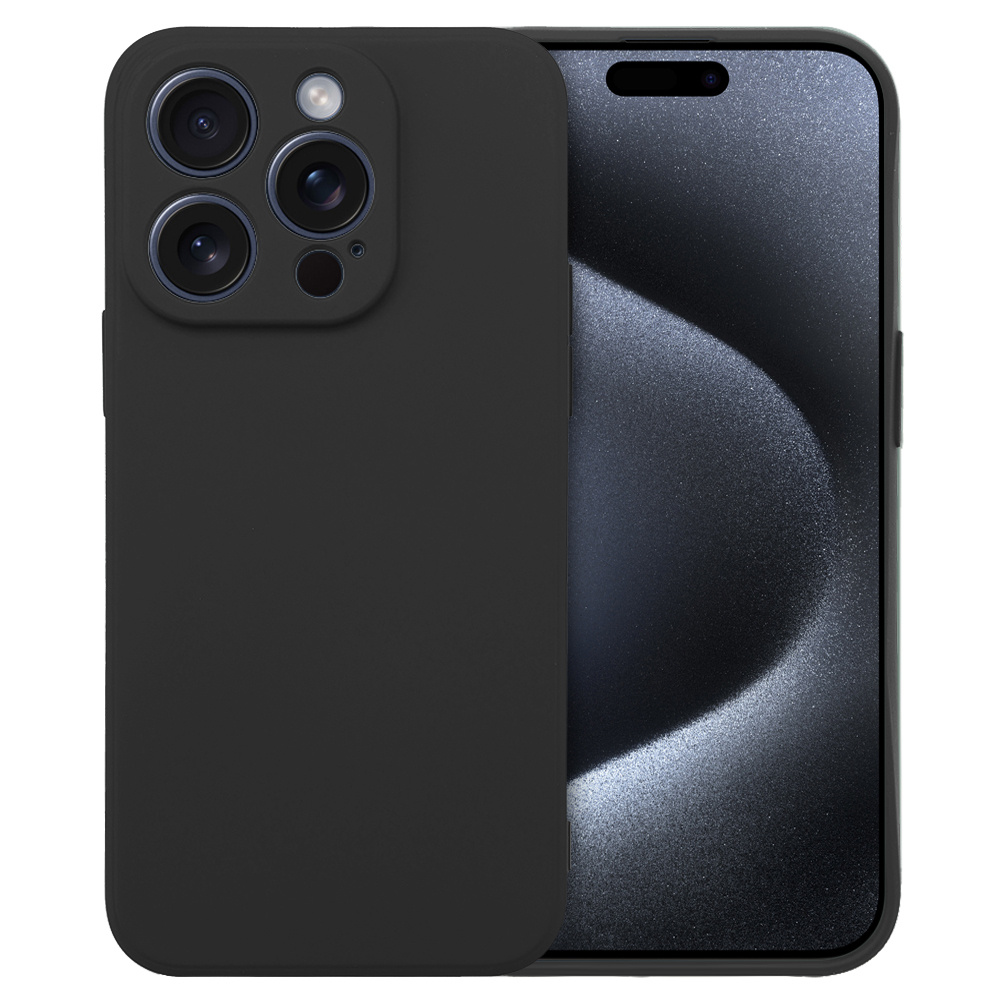Hülle Für Iphone 15 Pro Max, Silikon Lite, Schwarz