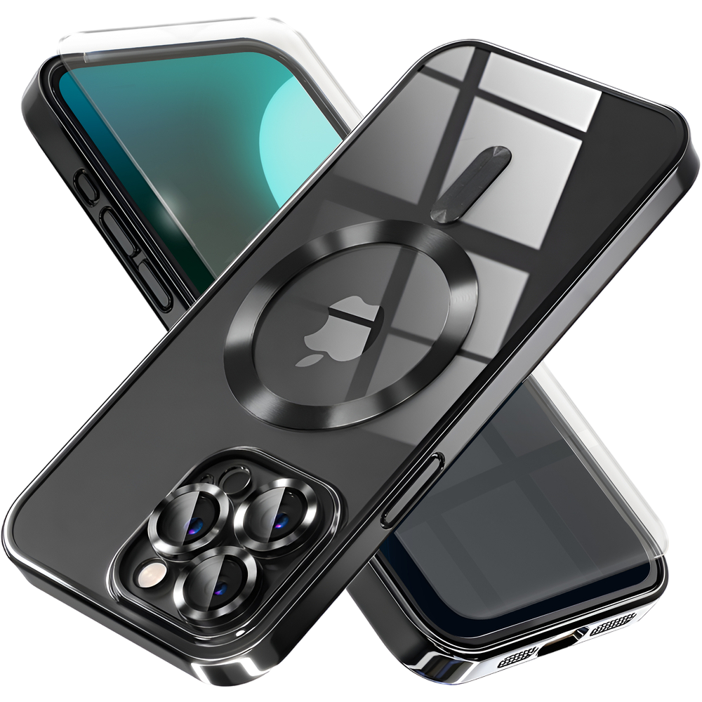 Hülle Für Iphone 16 Pro Max, Electro Magsafe, Schwarz + Displayschutzfolie