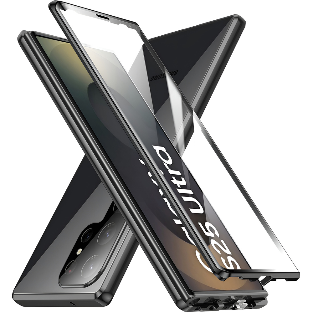 Samsung Galaxy S25 Ultra Hülle, Magnetisches Dualglas, Schwarz