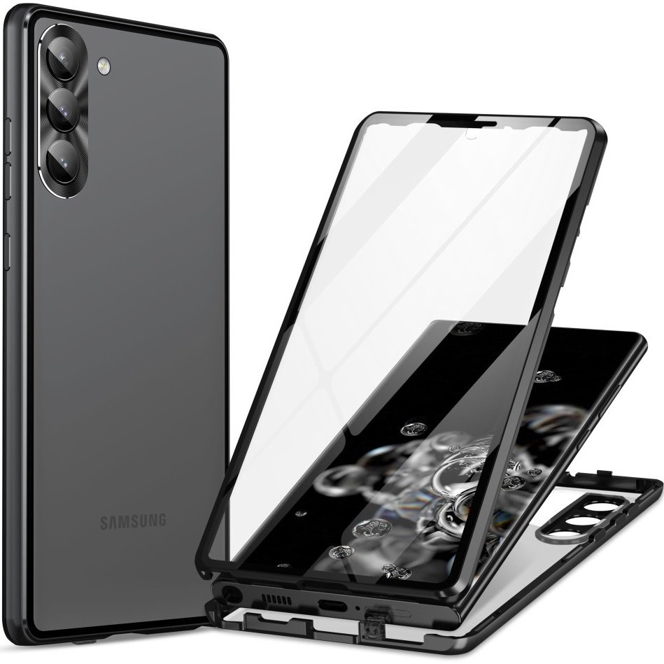 Samsung Galaxy S23 Plus Hülle, Magnetisches Dualglas, Schwarz