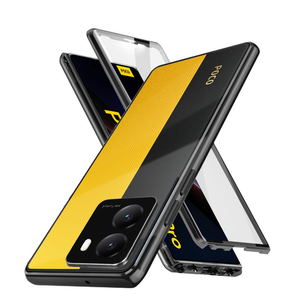 Schutzhülle Für Xiaomi Poco X7 Pro 5g, Magnetisches Dualglas, Schwarz
