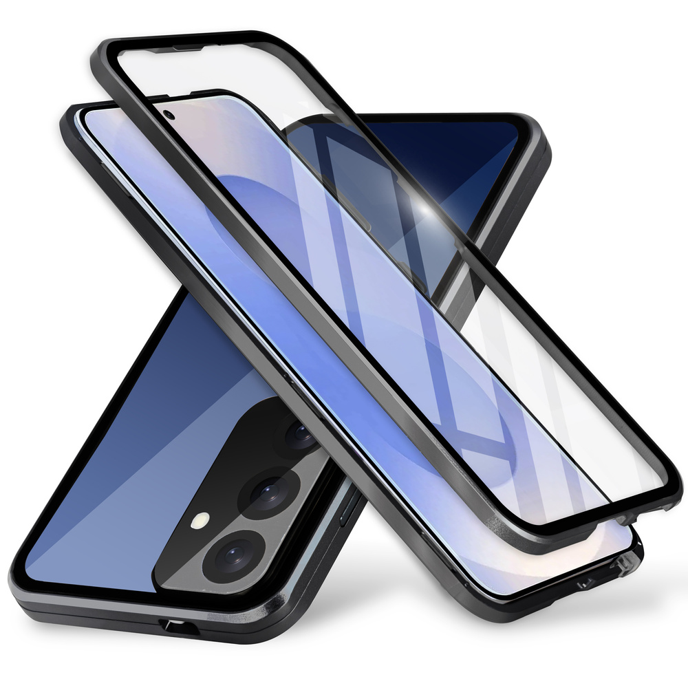 Samsung Galaxy S25 Hülle, Magnetisches Dualglas, Schwarz