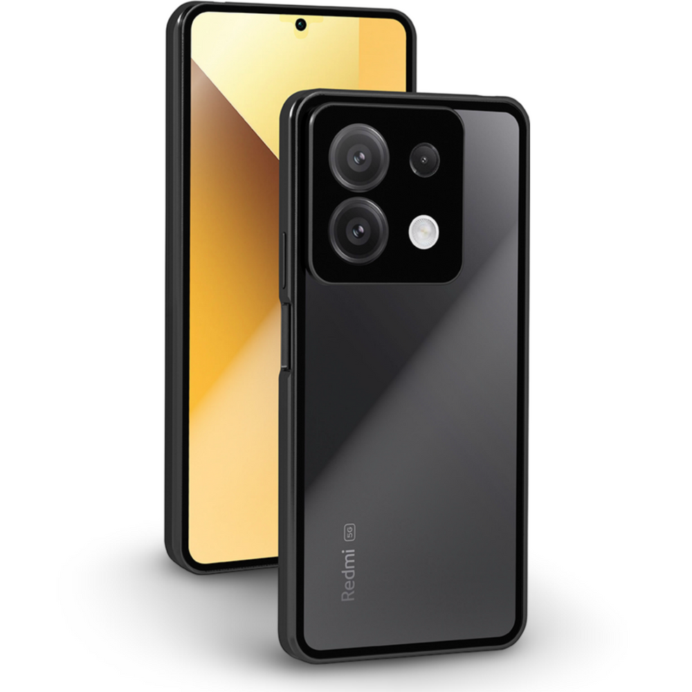 Schutzhülle Für Xiaomi Redmi Note 13 5g, Magnetisches Dualglas, Schwarz