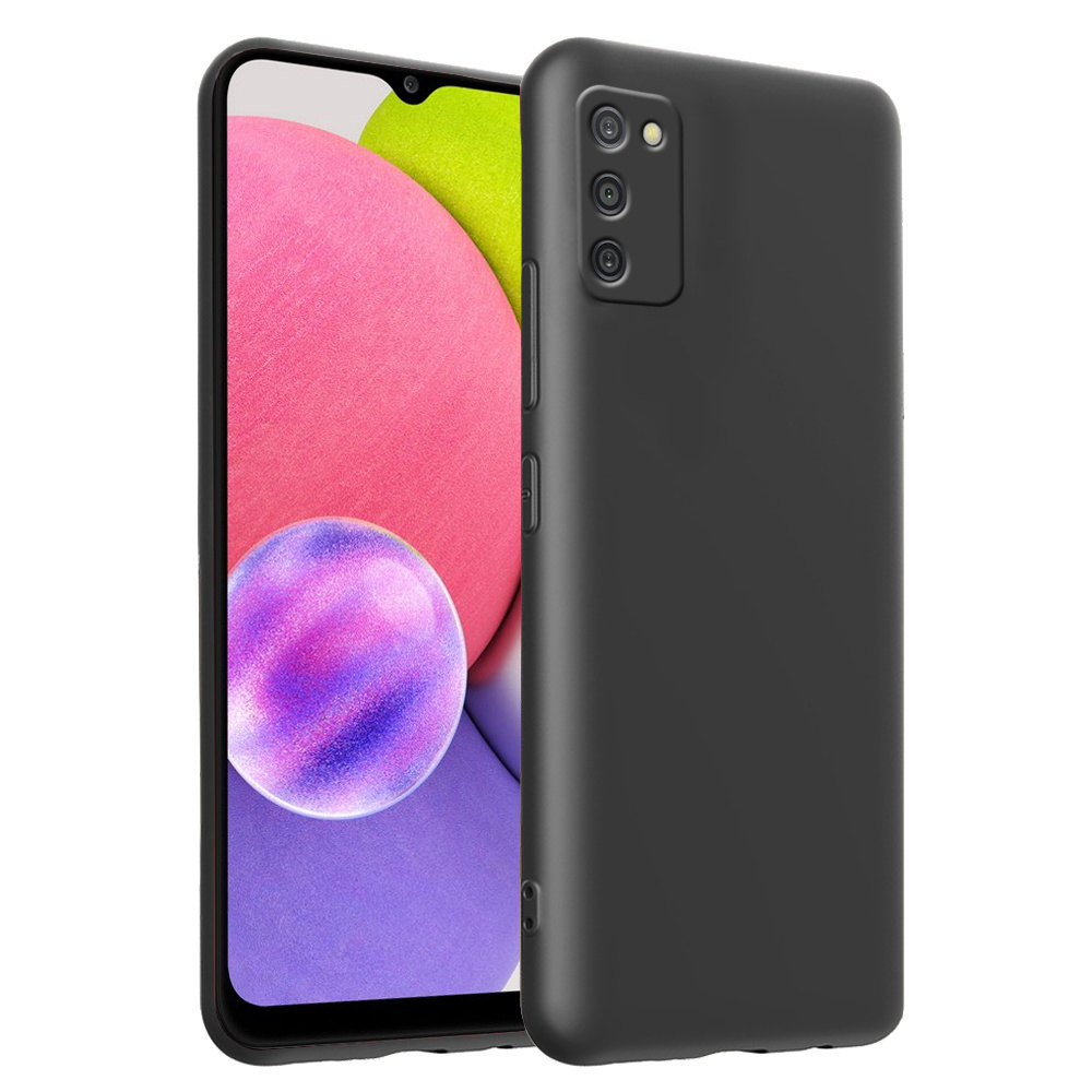 Schutzhülle Für Samsung Galaxy A03s, Silikon Lite, Schwarz