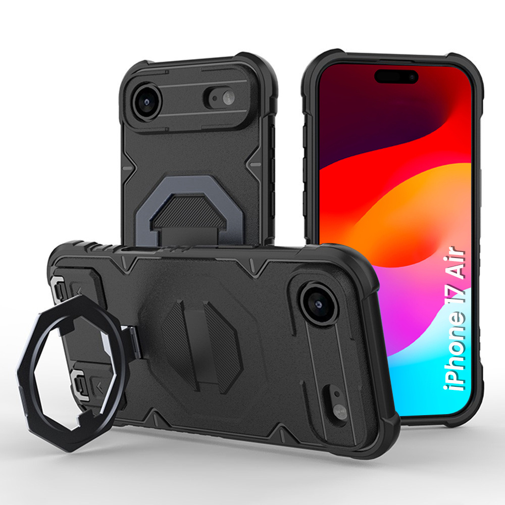 Iphone Air Schutzhülle, Magsafe-resistent, Mit Ständer, Schwarz