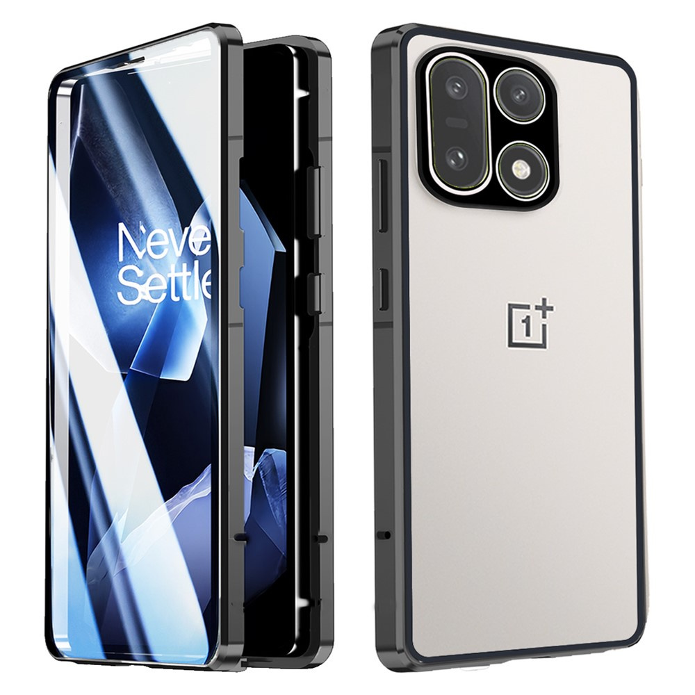 Schutzhülle Für Oneplus 15 5g, Magnetisches Dualglas, Schwarz