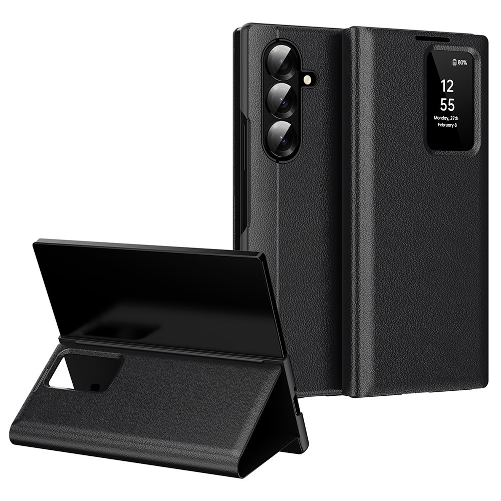 Samsung Galaxy Z Fold7 Smart View Wallet Case, Schwarz