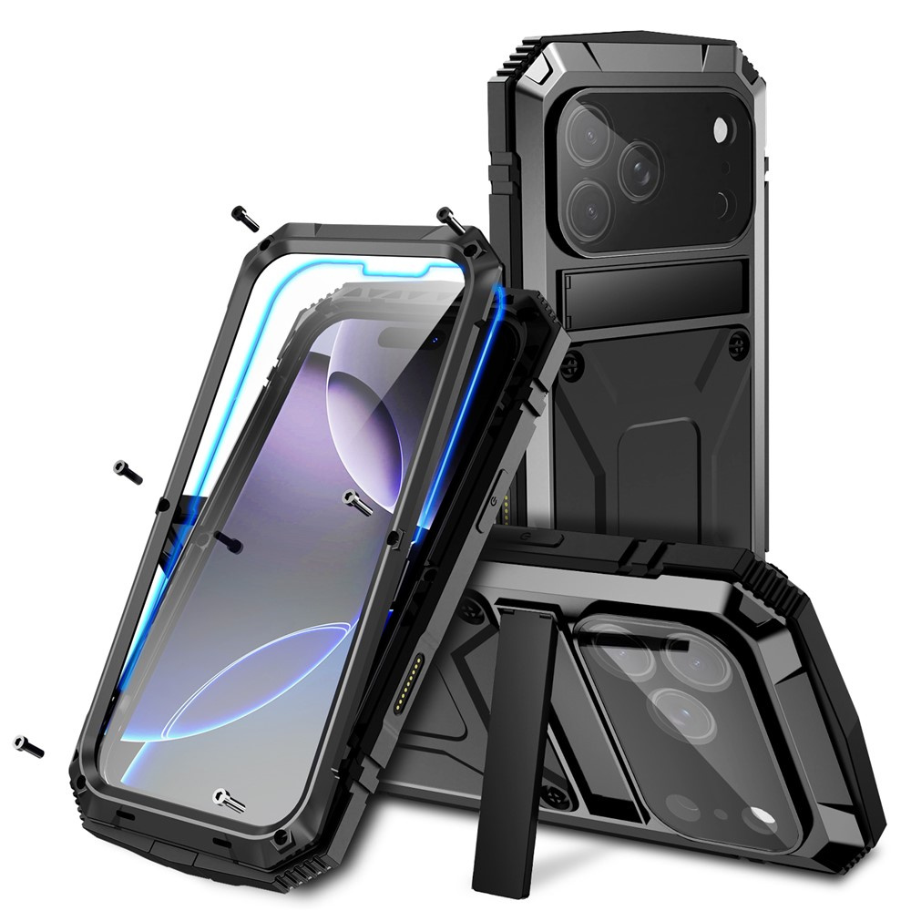 R-just Iphone 17 Pro Max Hülle Mit Integriertem Displayschutz – Schwarz