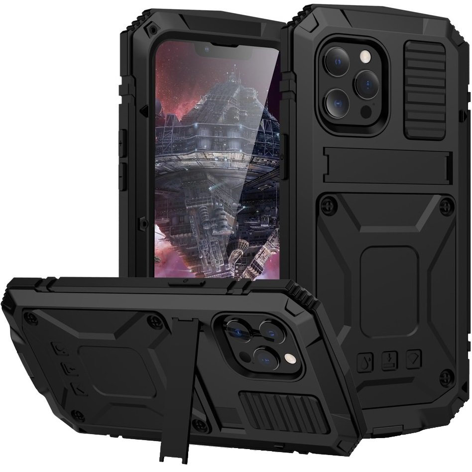 Gepanzerte Schutzhülle Für Iphone 12 Pro Max, R-just, Schwarz