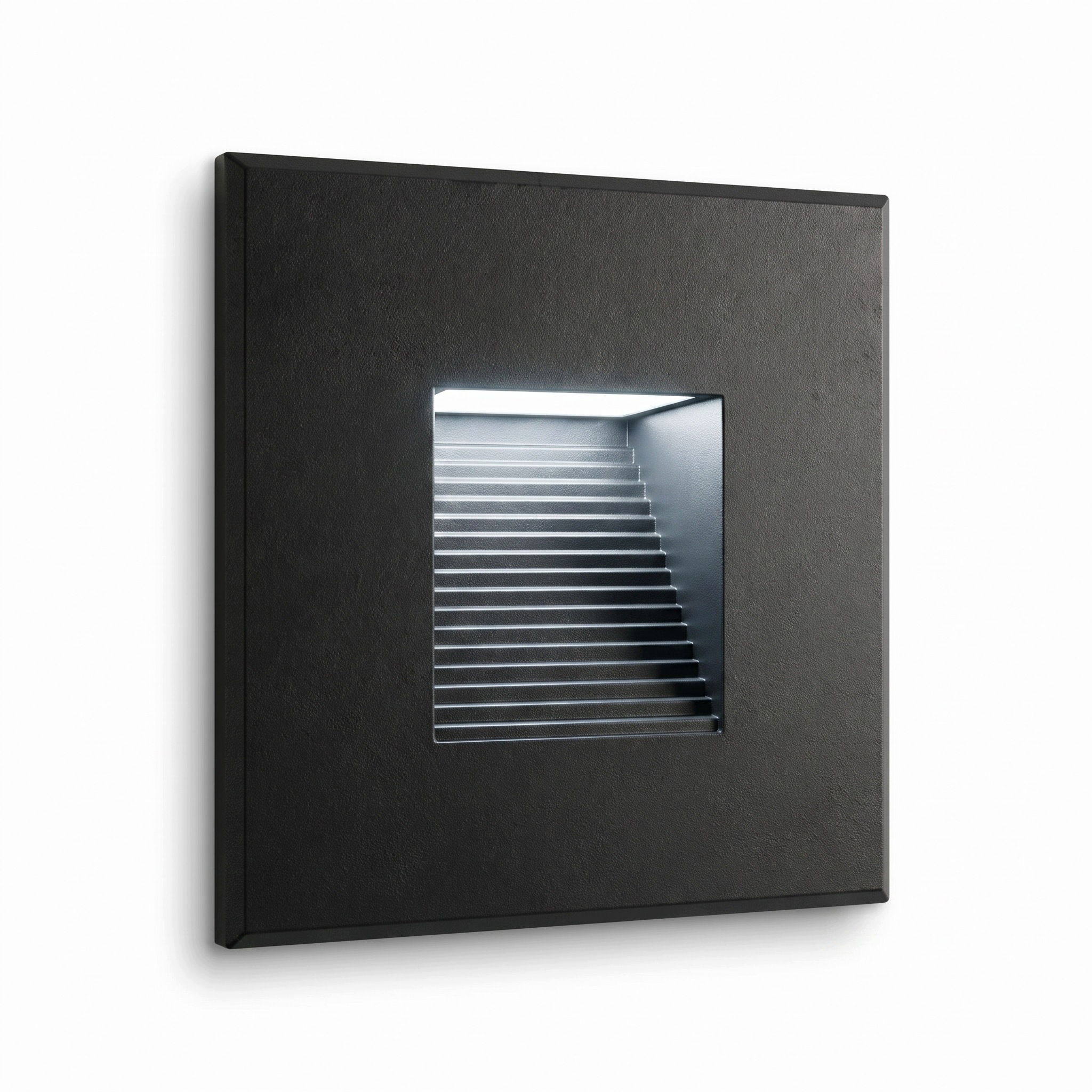 Schwarze Led-treppenhausleuchte 230 V, Aluminium 6000 K (kaltweiß) Ledroom