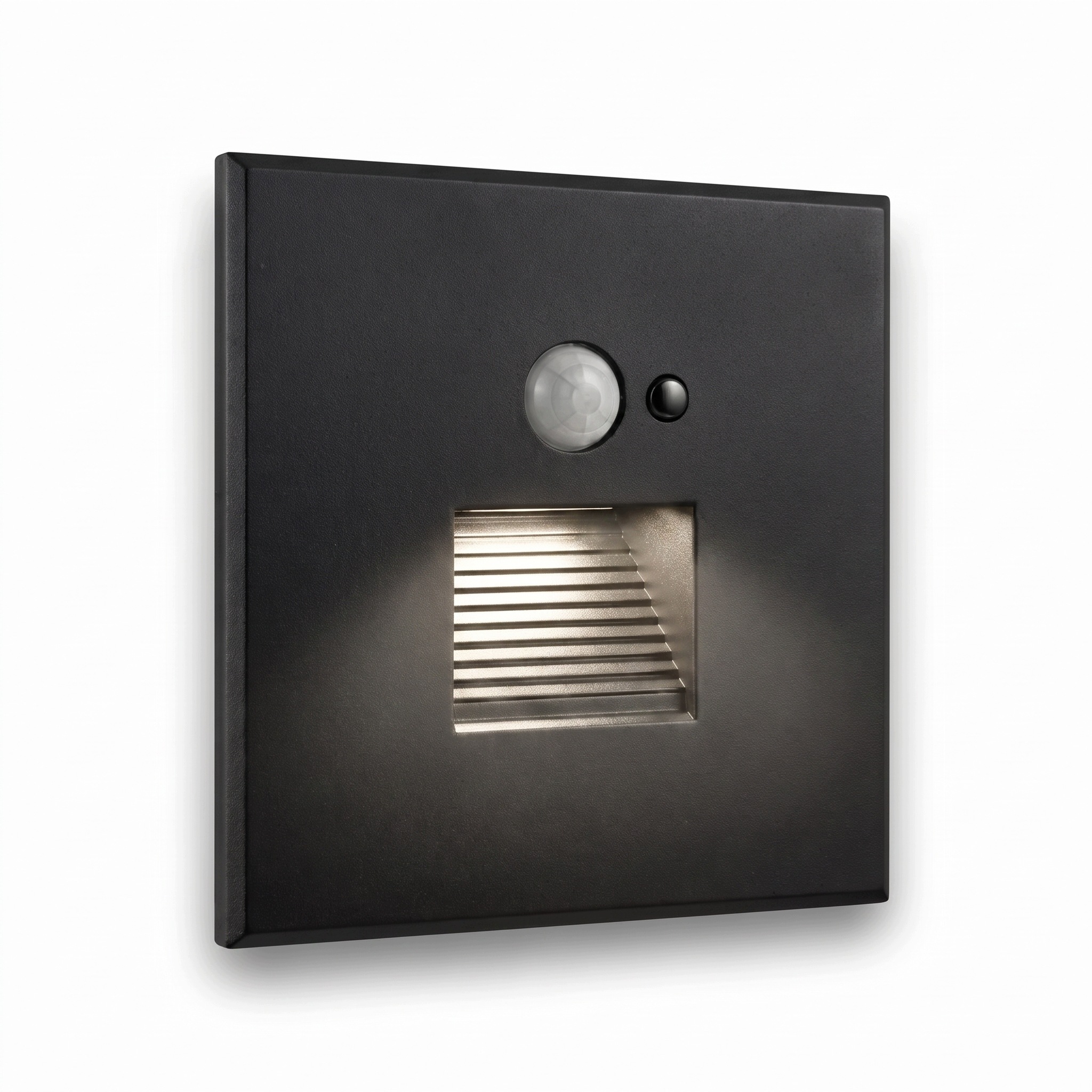 Led-treppenleuchte, Schwarz, 230 V, Aluminium, Bewegungs- Und Dämmerungssensor, 4500 K