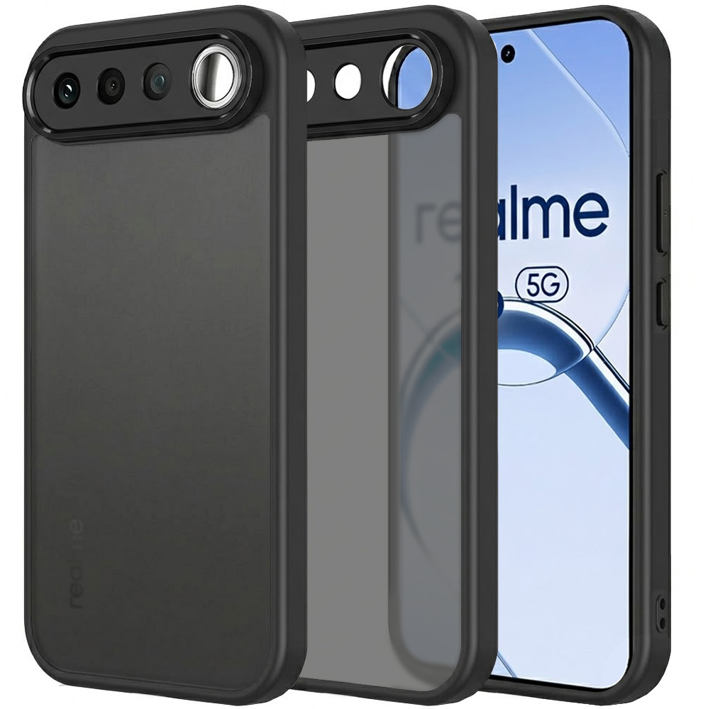 Hülle Für Realme 16 5g, Fusion Hybrid, Mattschwarz
